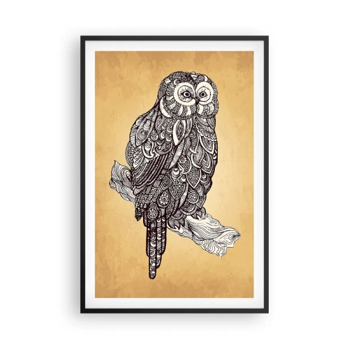 Poster in een zwarte lijst - Ingewikkelde ornamenten van wijsheid - 61x91 cm