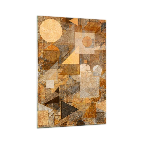 Schilderen op glas - Een kubistische studie van brons - 70x100 cm
