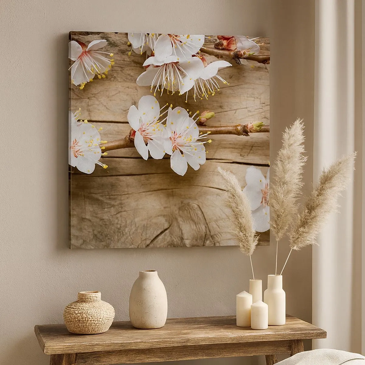 Schilderen op canvas - En het was lente - 30x30 cm