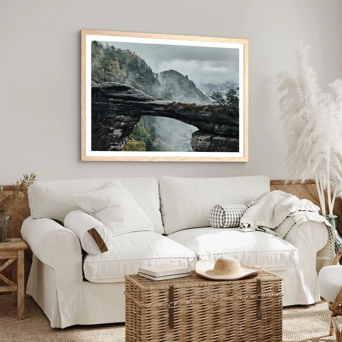 Een poster in een licht eiken lijst - Het avontuur gaat beginnen - 70x50 cm