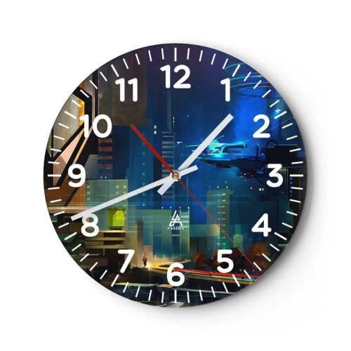 Wandklok - Klok - In de nabije toekomst - 30x30 cm