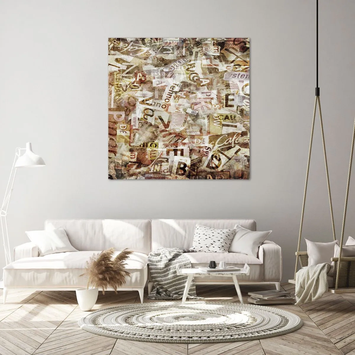 Schilderen op canvas - Ik verenig het gebabbel - 50x50 cm