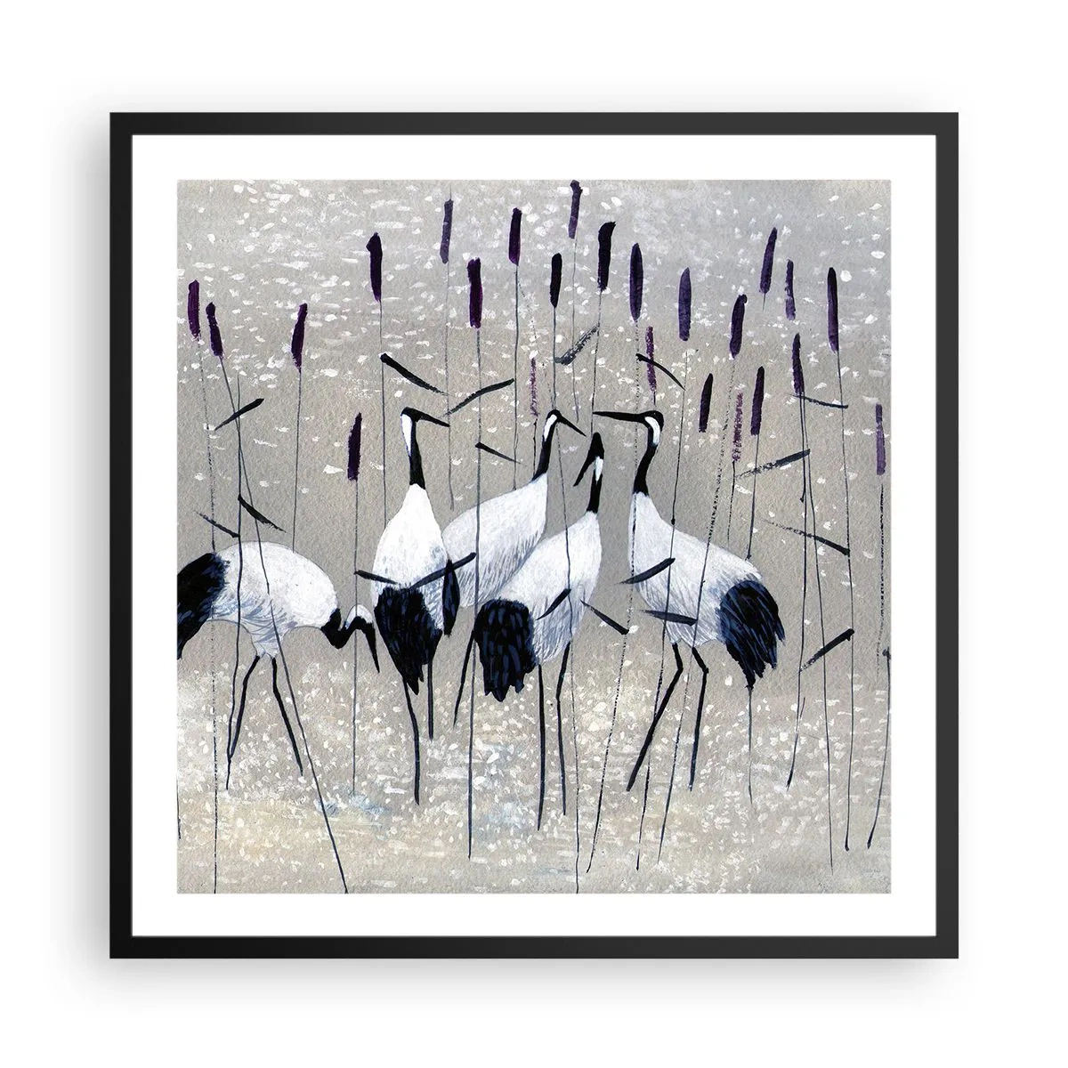 Poster in een zwarte lijst - Onder hun eigen - 60x60 cm