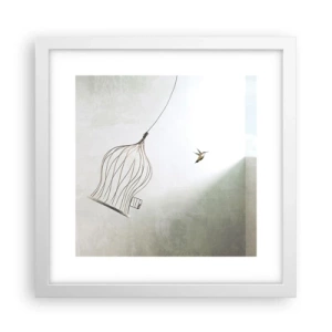 Poster in een witte lijst - In je element - 30x30 cm