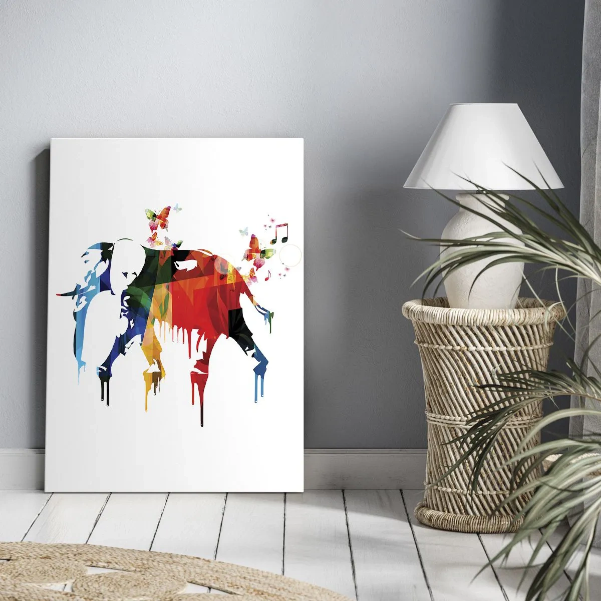 Schilderen op canvas - Iedereen kan dansen - 55x100 cm