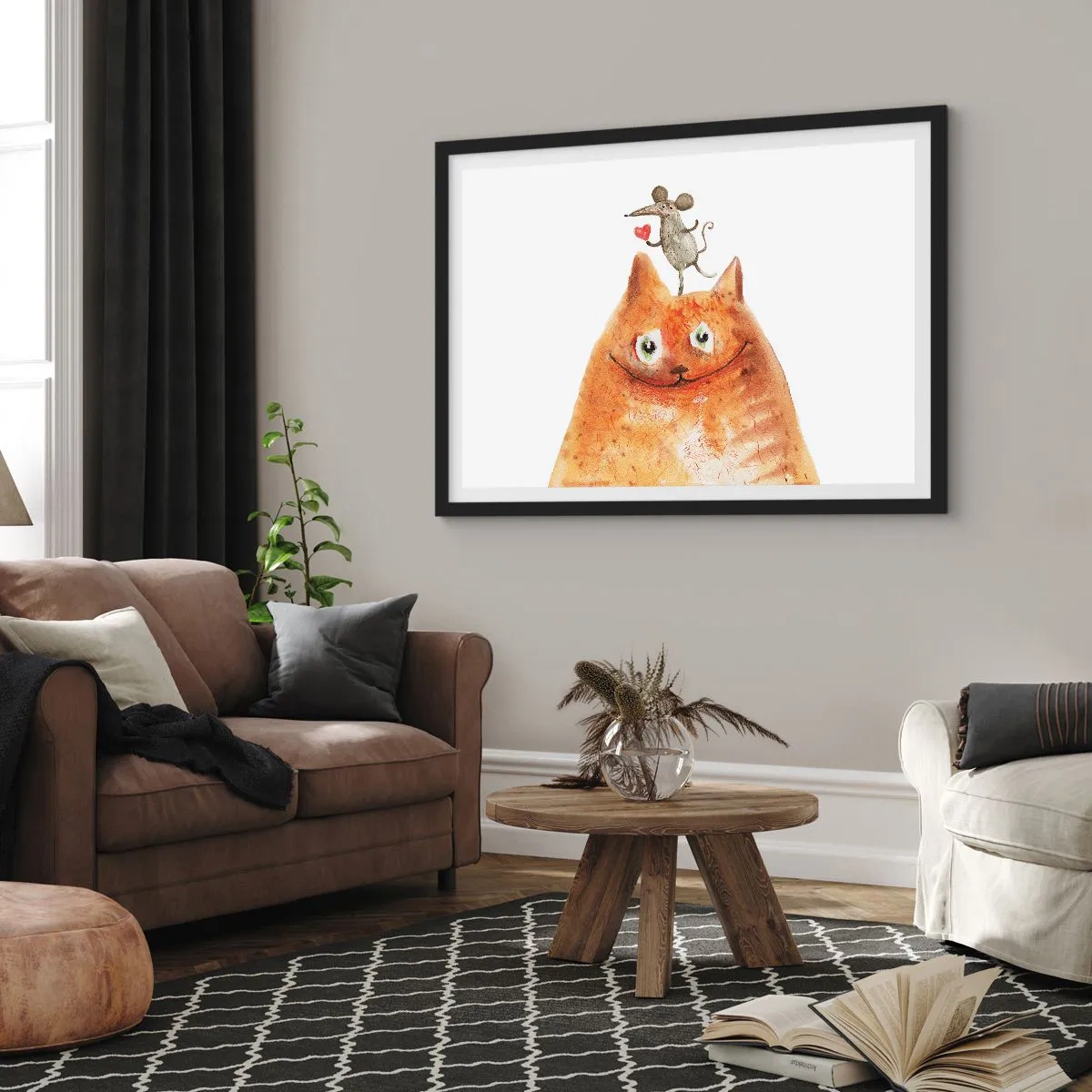 Poster in een zwarte lijst - De paradoxen van de liefde - 100x70 cm