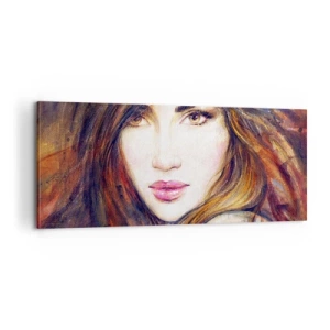 Schilderen op canvas - Een dubbeltje voor je gedachten - 100x40 cm