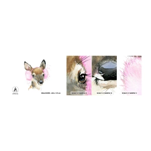 Fotobehang Monster Zelfklevend Deluxe Sticker - En de vorst is niet langer verschrikkelijk - Voor kinderen, Roe, Grafisch - 100x30 cm