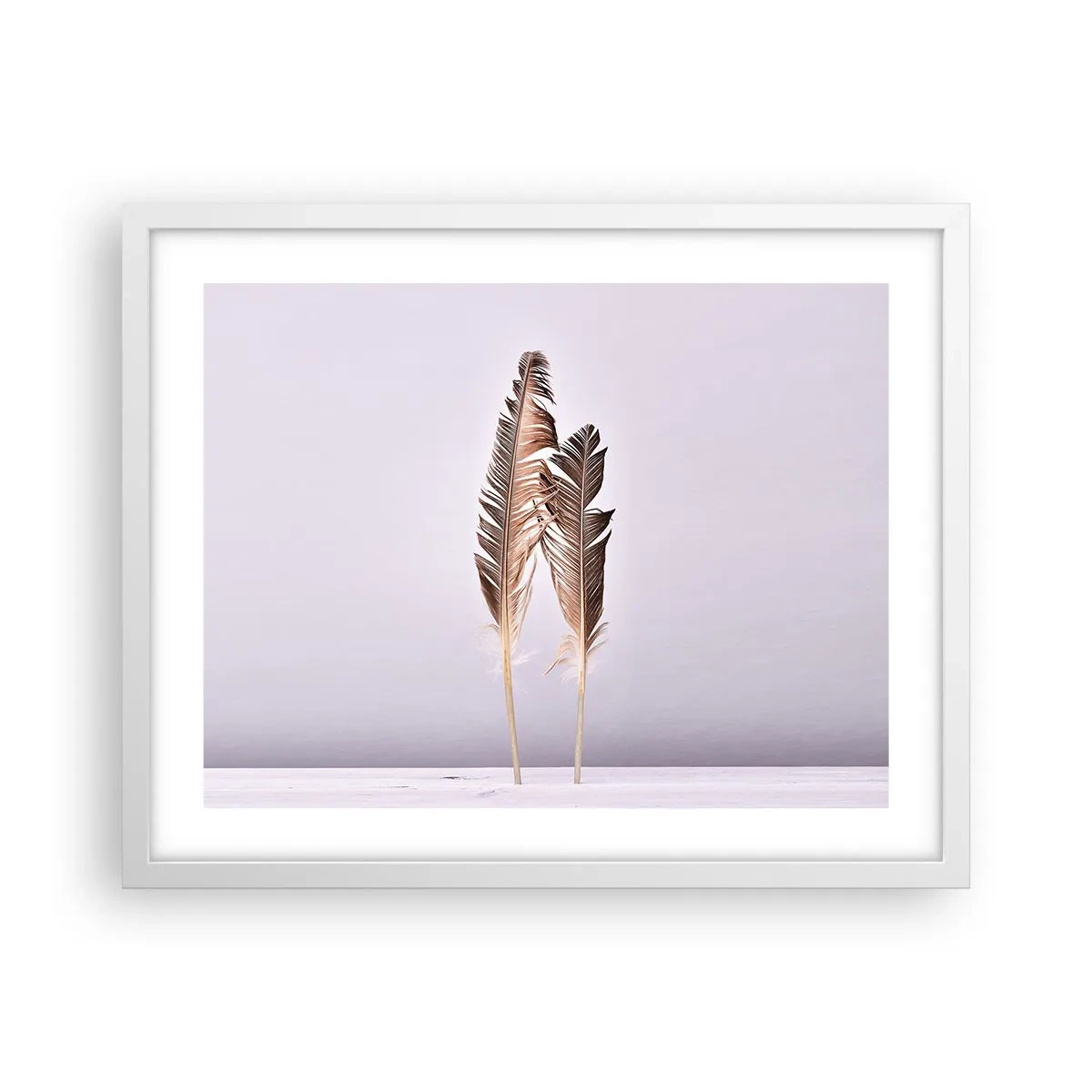 Poster in een witte lijst - Tegen het niets - 50x40 cm