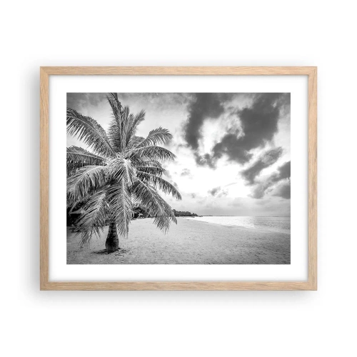 Een poster in een licht eiken lijst - Wanneer je verlangt naar eenzaamheid... - 50x40 cm