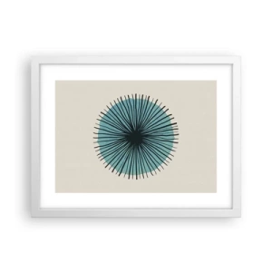 Poster in een witte lijst - Stralend in het blauw - 40x30 cm