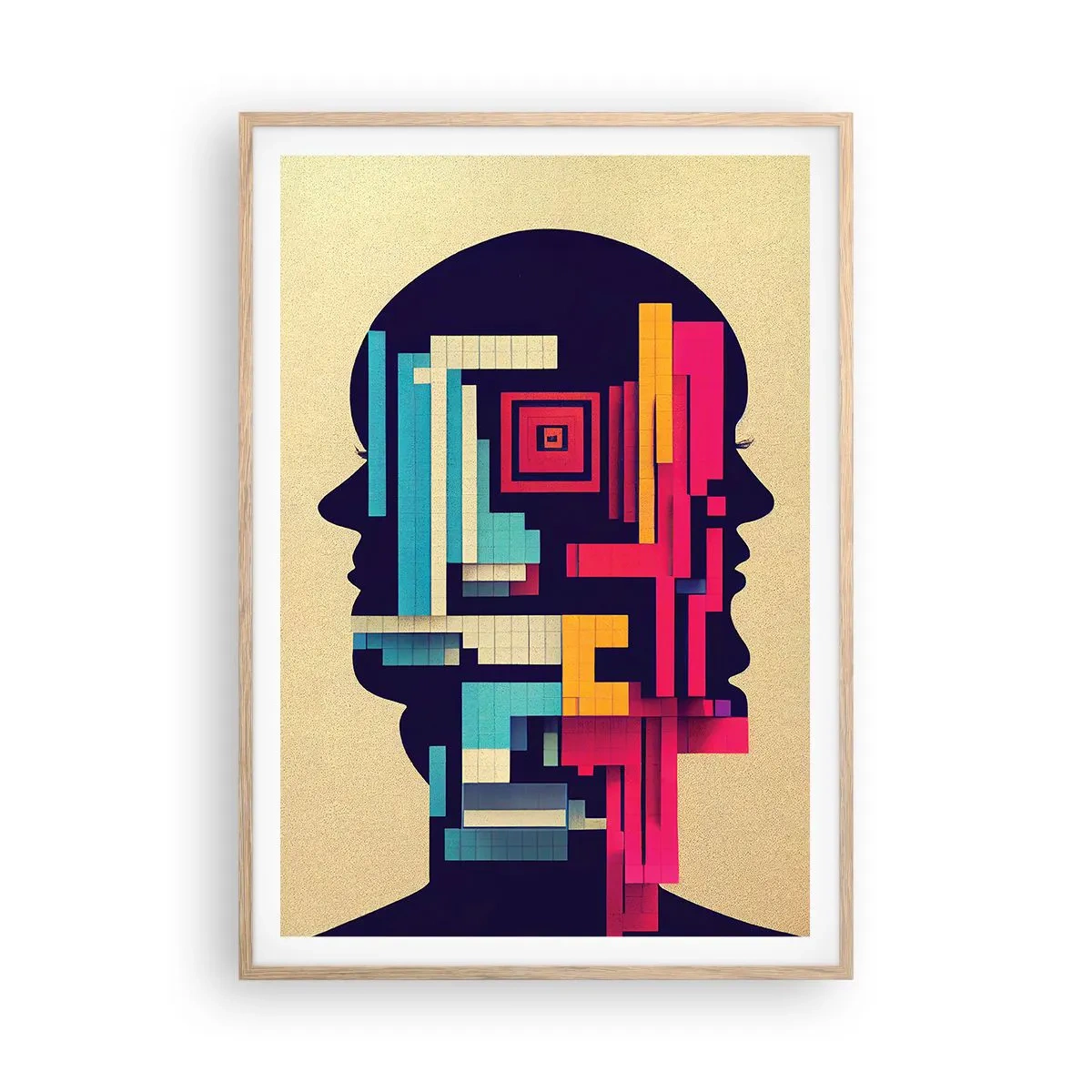 Een poster in een licht eiken lijst - Nieuwe banden - 70x100 cm