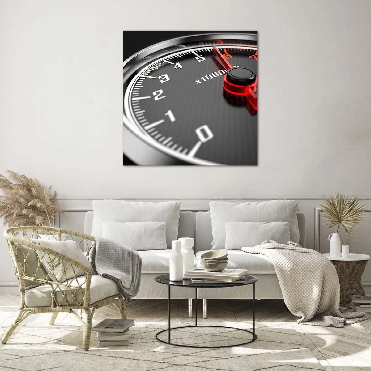 Schilderen op glas - Geef vol gas - 70x70 cm