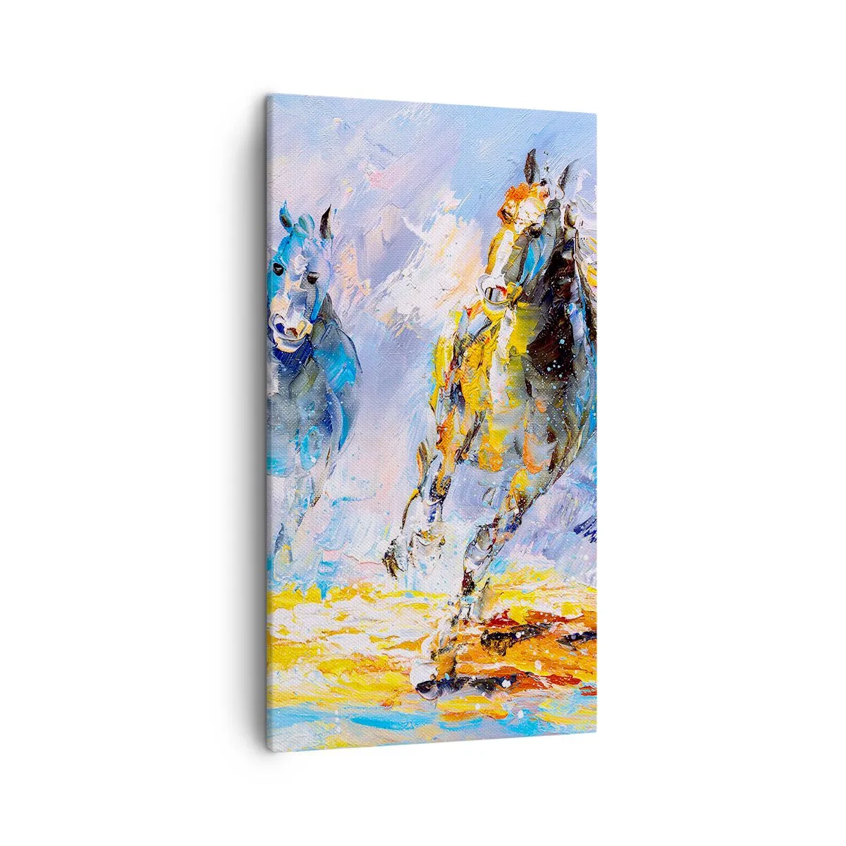 Schilderen op canvas - Galopperen door de schittering - 45x80 cm