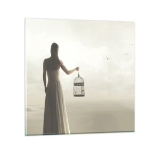Schilderen op glas - Wees vrij - 30x30 cm