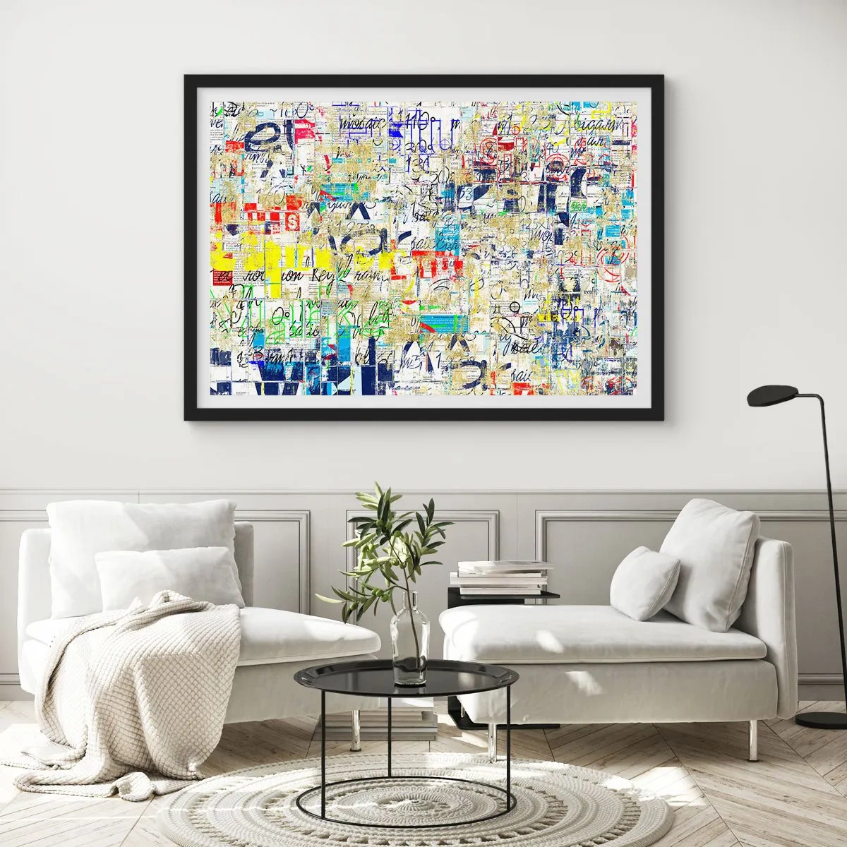 Poster in een zwarte lijst - Het is gewoon een lust voor het oog - 100x70 cm