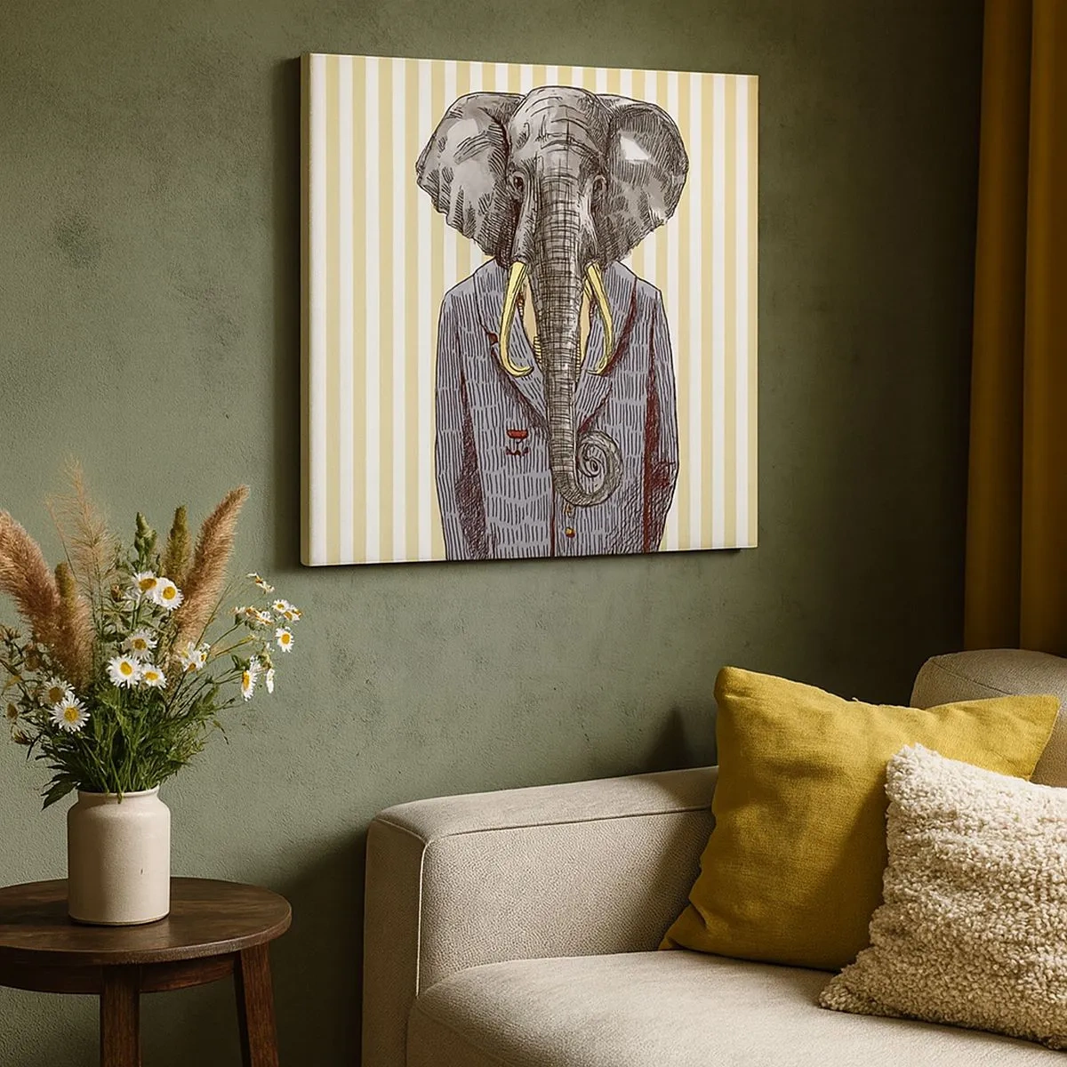 Schilderen op canvas - Elegant van nature - 30x30 cm