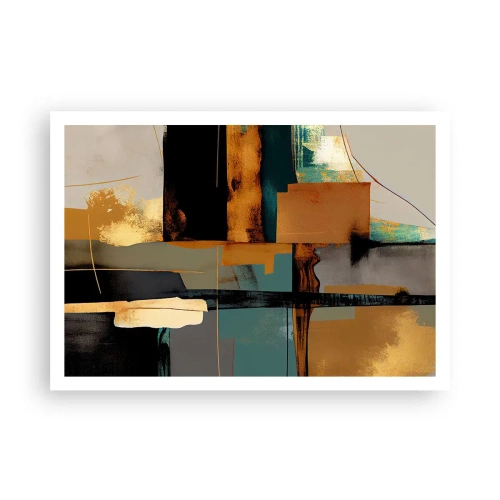 Poster - Abstractie – licht en schaduw - 100x70 cm