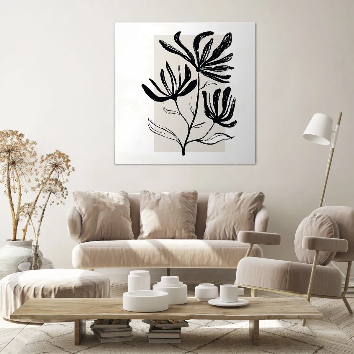 Schilderen op canvas - Schets voor het herbarium - 40x40 cm