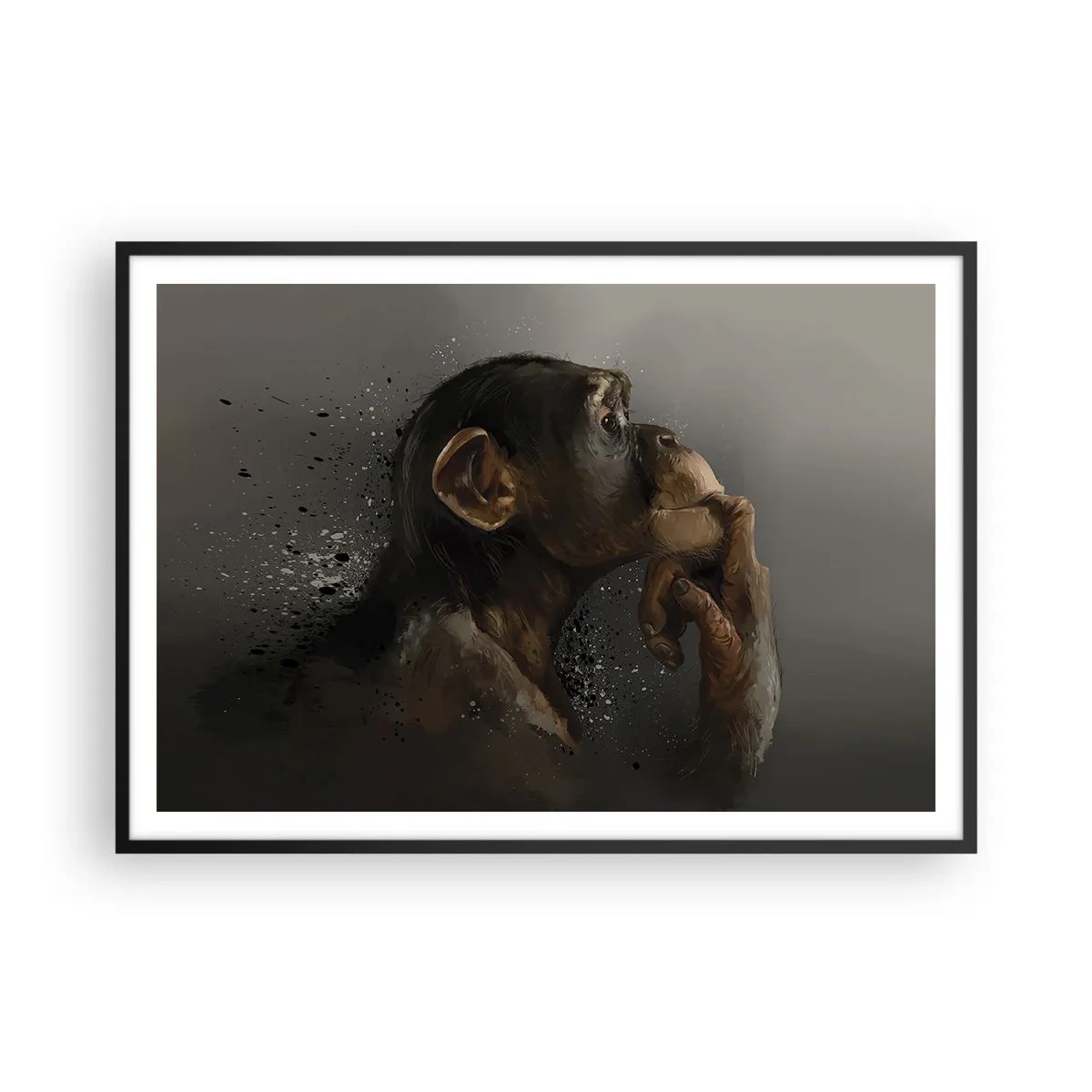 Poster in een zwarte lijst - Zeker een denker - 100x70 cm