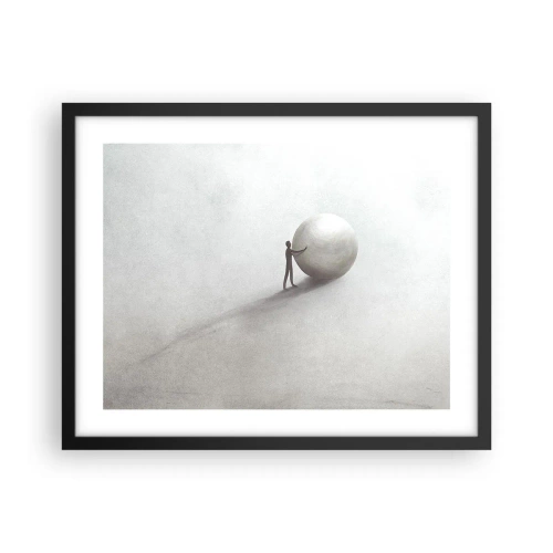 Poster in een zwarte lijst - Het spel van het leven - 50x40 cm