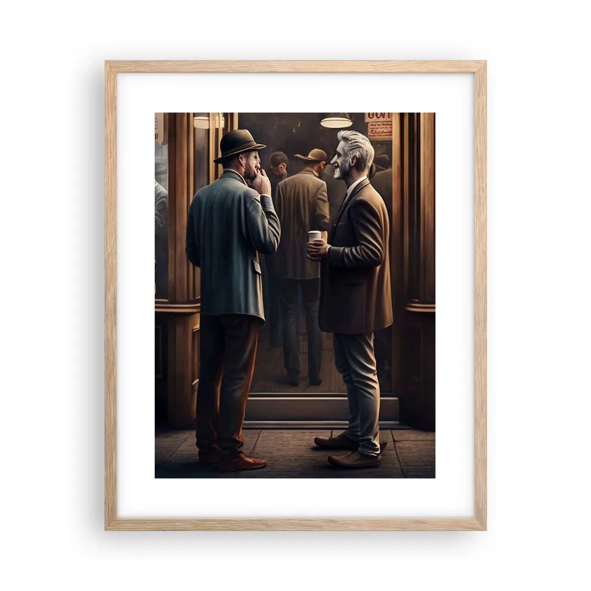 Een poster in een licht eiken lijst - Een goed moment van de dag - 40x50 cm