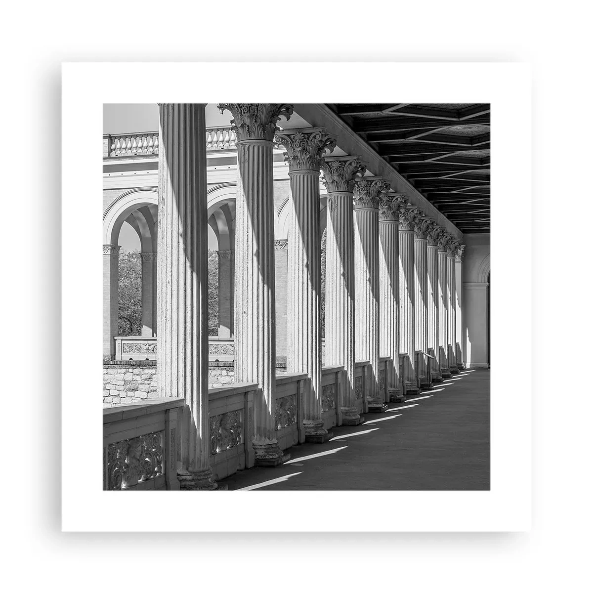 Poster - Zonnige arcade - 40x40 cm