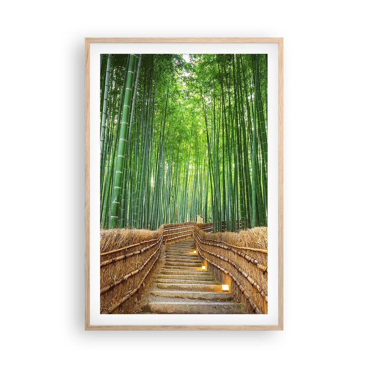 Een poster in een licht eiken lijst - De essentie van de aziatische natuur - 61x91 cm
