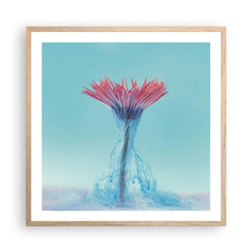 Een poster in een licht eiken lijst - In een verkwikkende omhelzing - 60x60 cm