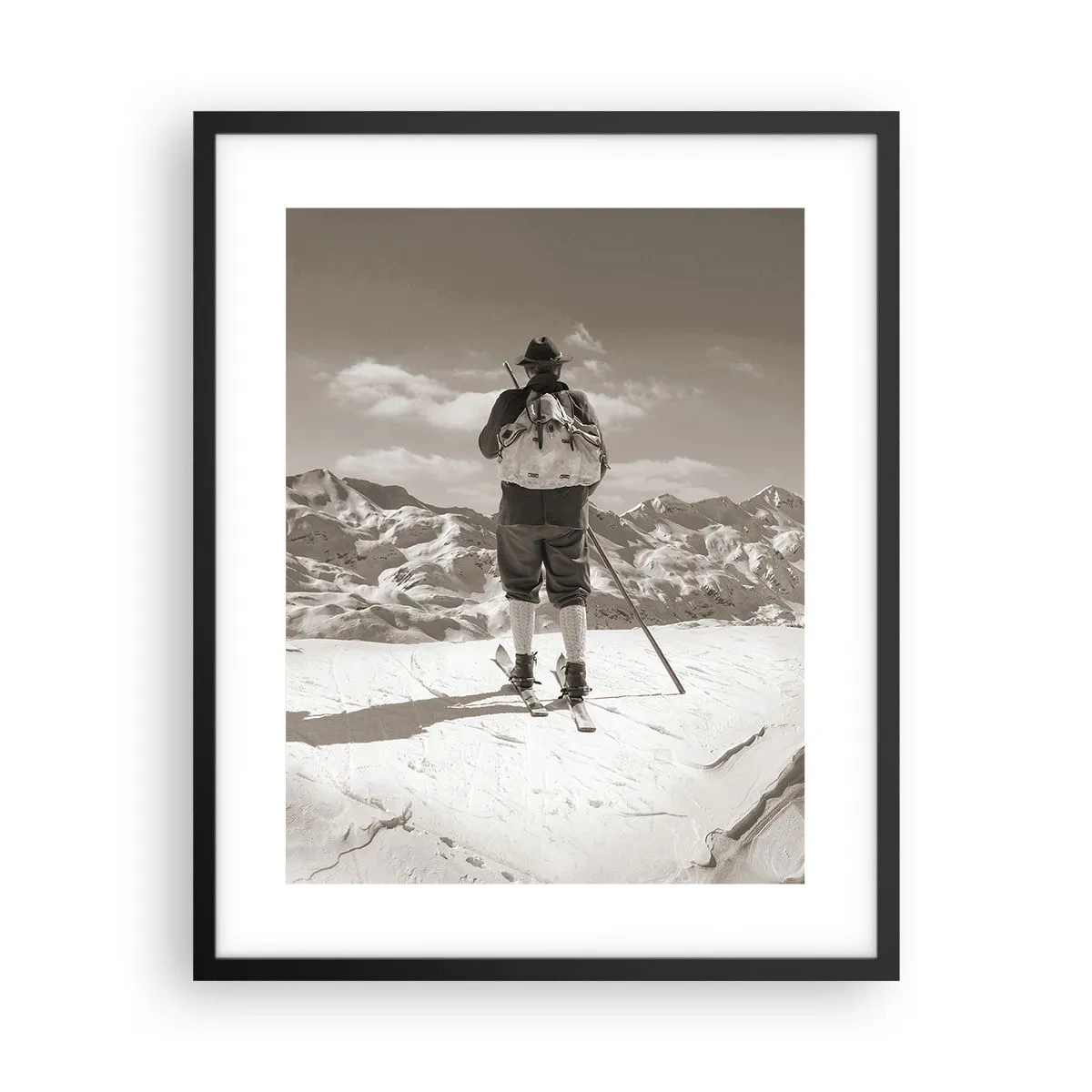 Poster in een zwarte lijst - En de bergen blijven onveranderd - 40x50 cm