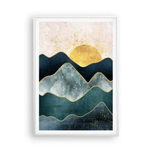 Poster in een witte lijst - Achter de zeven bergen - 70x100 cm