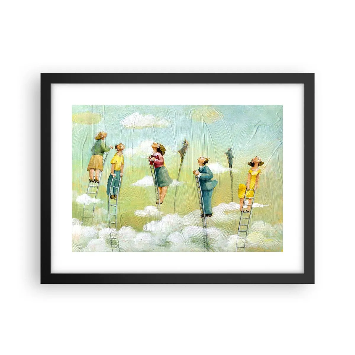 Poster in een zwarte lijst - Achter je droom - 40x30 cm