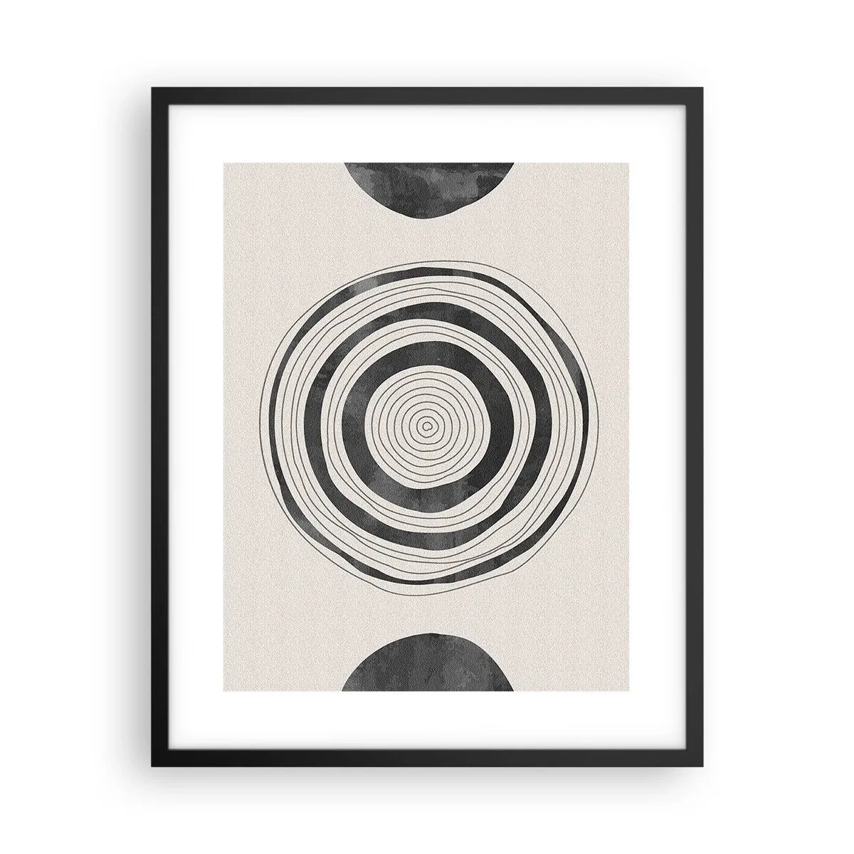 Poster in een zwarte lijst - Wat belangrijk is, is wat er tussenin zit - 40x50 cm