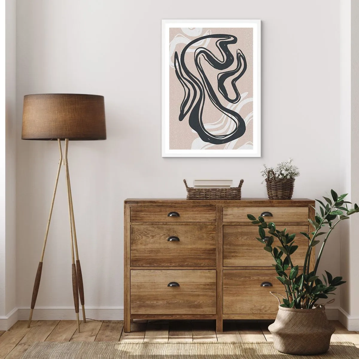 Poster in een witte lijst - Expressie vermenigvuldigd - 30x40 cm