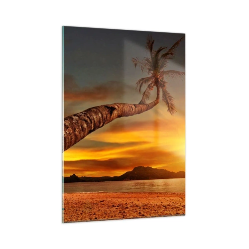 Schilderen op glas - Exotische vakantie, Caribisch avontuur - 50x70 cm