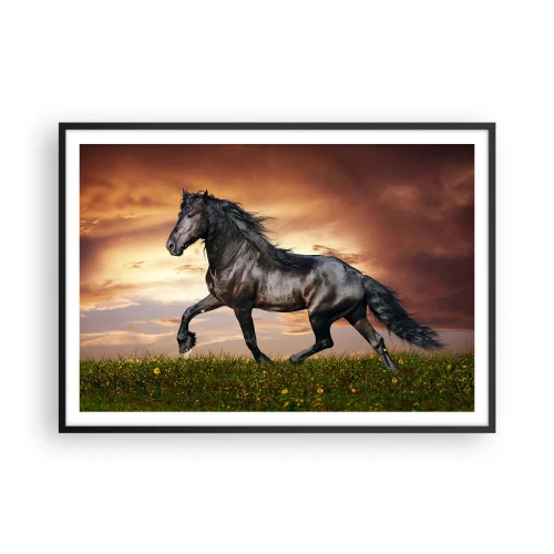 Poster in een zwarte lijst - Zwarte Prins - 100x70 cm