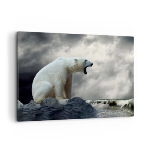 Schilderen op canvas - Een eenzame koning van de Noordpool - 120x80 cm