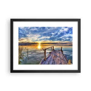 Poster in een zwarte lijst - De wind gaat rusten - 40x30 cm