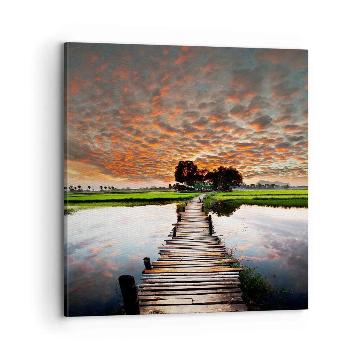 Schilderen op canvas - Strek je armen - ademen - 70x70 cm