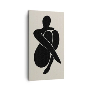 Schilderen op canvas - In je eigen armen - 45x80 cm