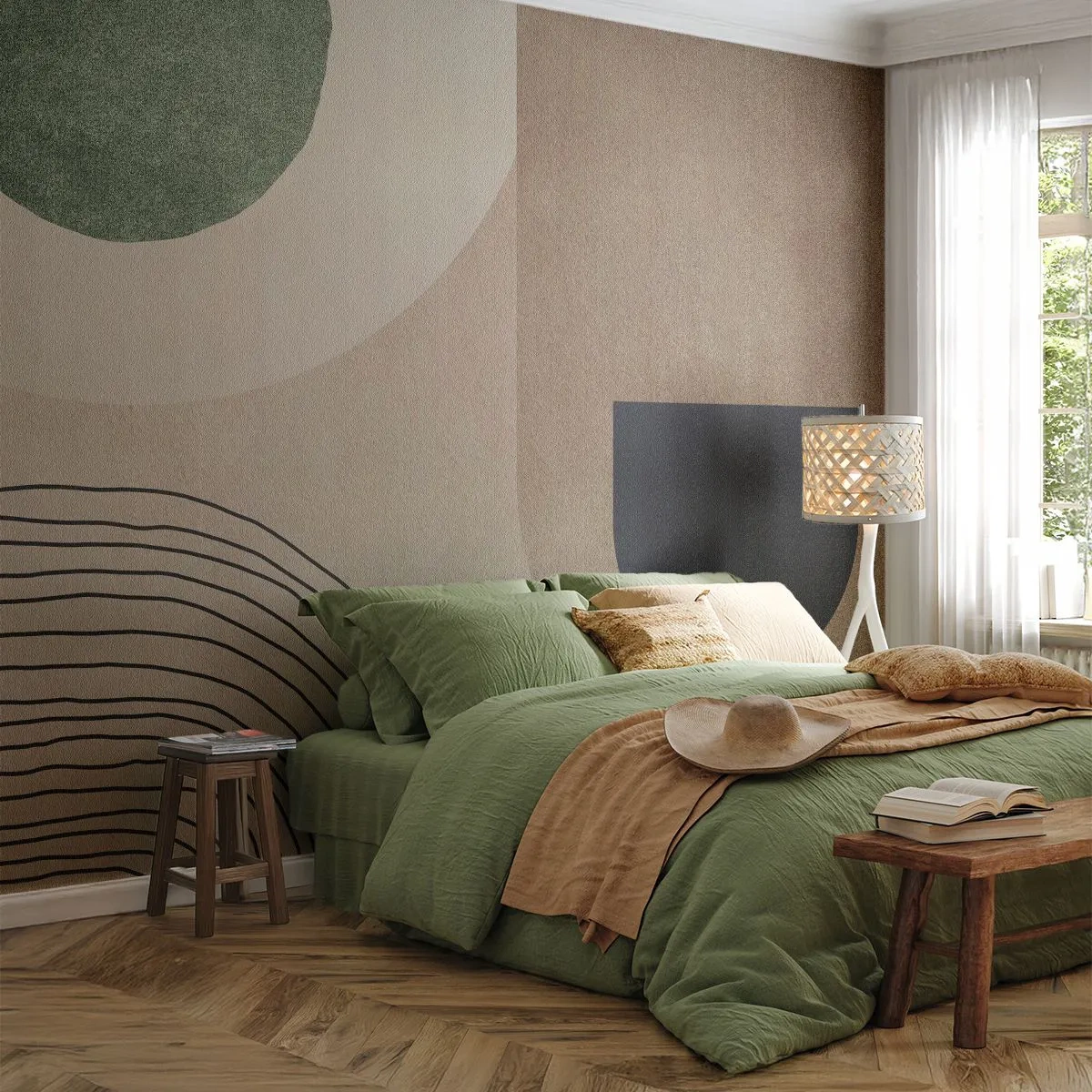 Fotobehang Standard Eco - De zachtheid van het ovaal - Minimalisme, Deel, Abstractie - 400x280 cm