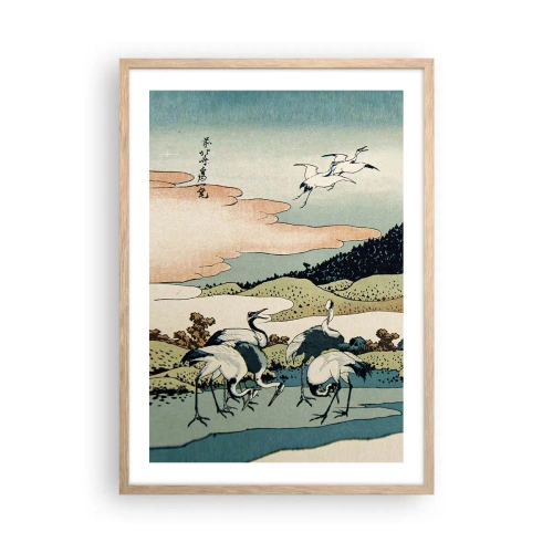 Een poster in een licht eiken lijst - In de Japanse geest - 50x70 cm
