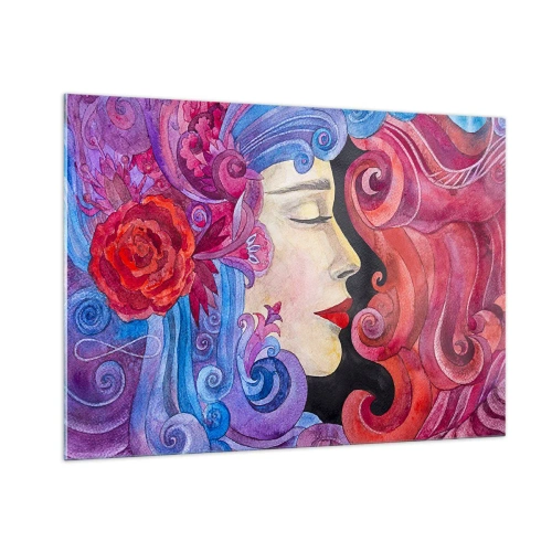 Schilderen op glas - De Art Nouveau leeft nog - 100x70 cm