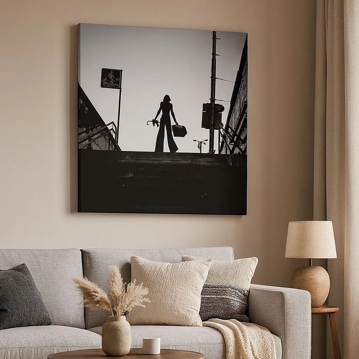 Schilderen op canvas - Stedelijk dwalen - 30x30 cm