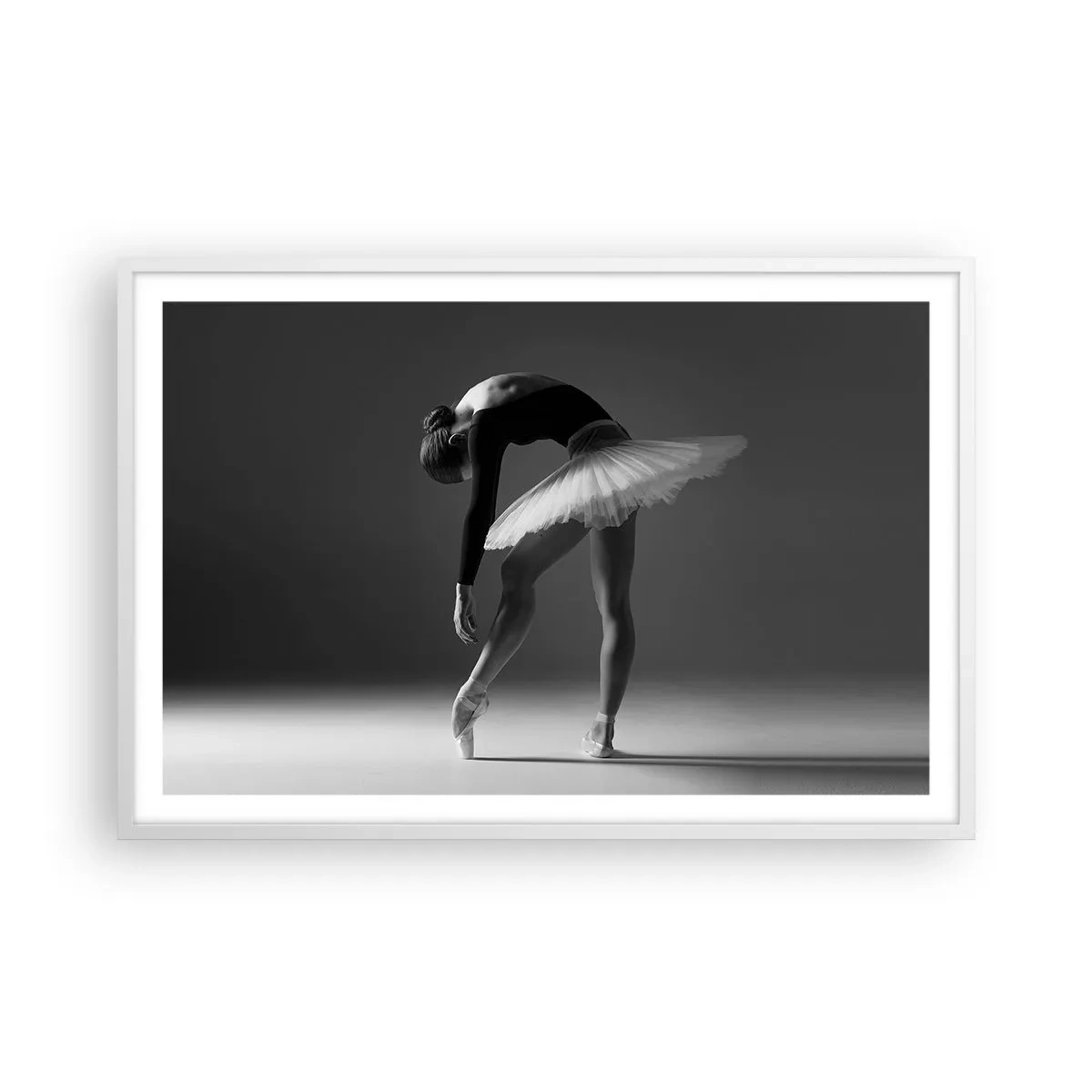 Poster in een witte lijst - Bella ballerina - 91x61 cm