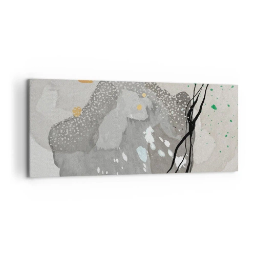 Schilderen op canvas - Organische compositie - 120x50 cm