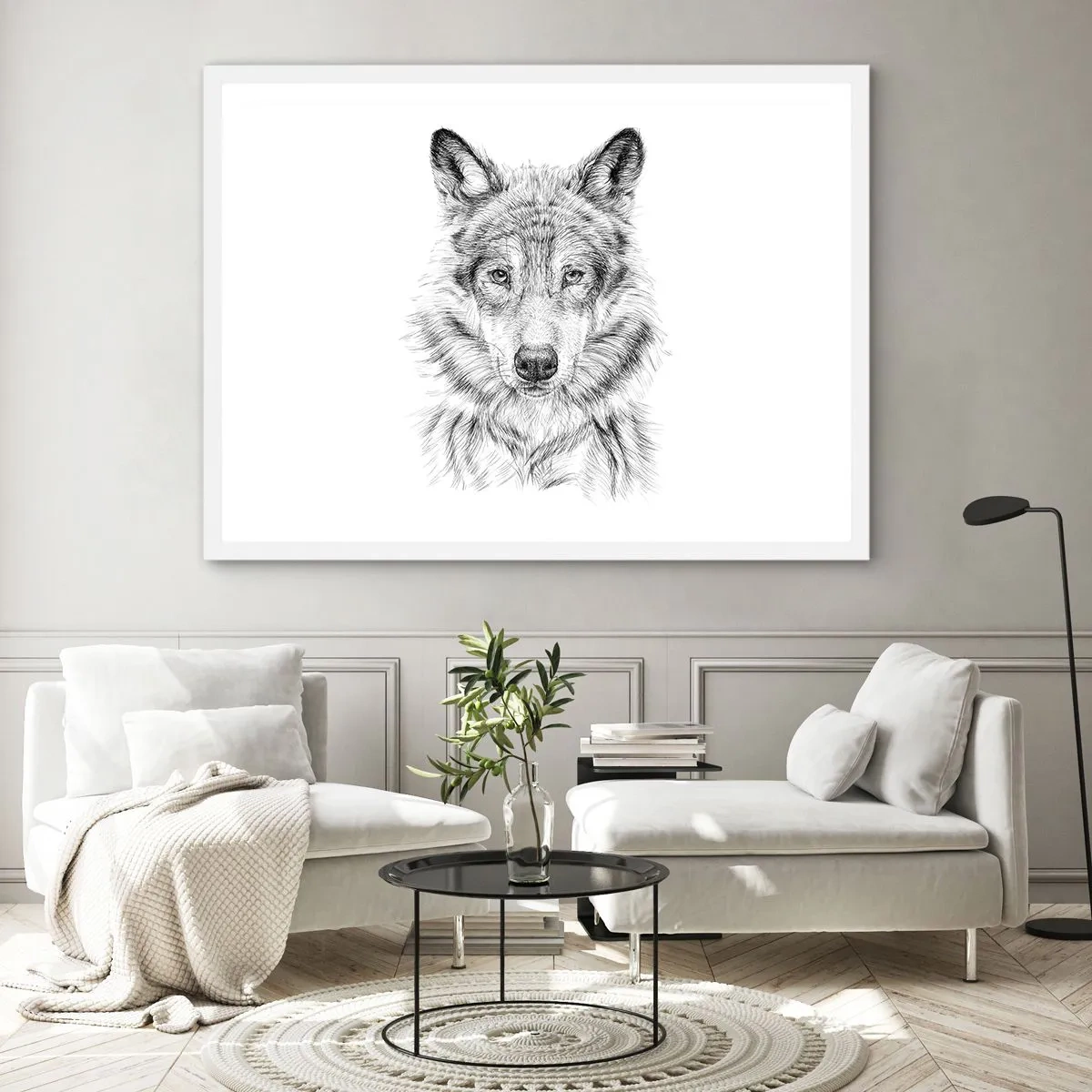 Poster in een witte lijst - Een geboren leider - 100x70 cm