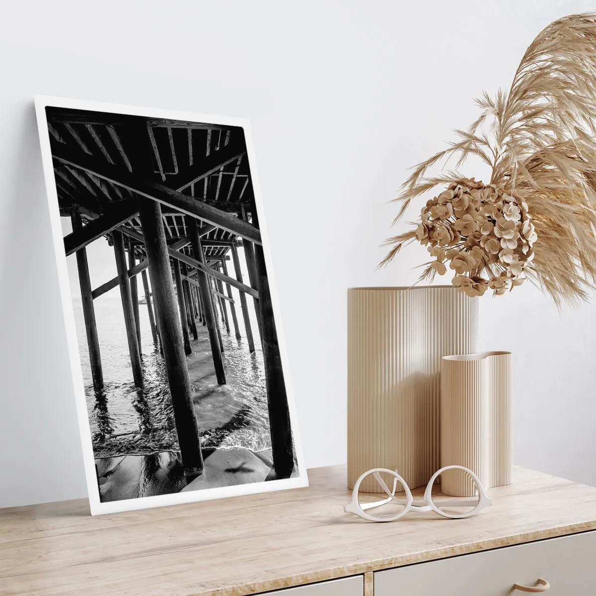 Poster - Strand schuilplaats - 70x100 cm