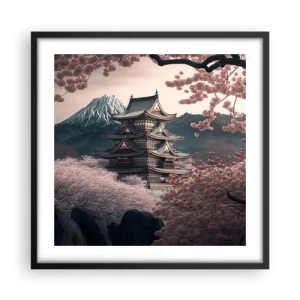 Poster in een zwarte lijst - Het land van de kersenbloesem - 50x50 cm