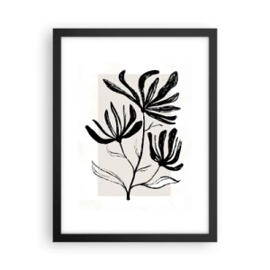 Poster in een zwarte lijst - Schets voor het herbarium - 30x40 cm